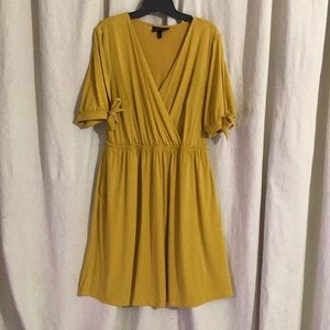 Size 14/16 Mustard colored fit and flare Lane Bryant dress